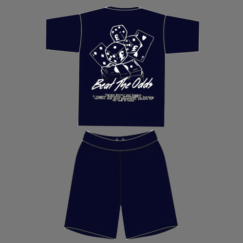 SLIM£ CLOTHING 'BEAT THE ODDS' SHORTS SET (MIDNIGHT NAVY)