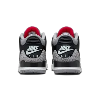 NIKE AIR JORDAN 3 III 'BLACK CEMENT' TRAINERS (BLACK/GREY)