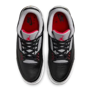 NIKE AIR JORDAN 3 III 'BLACK CEMENT' TRAINERS (BLACK/GREY)