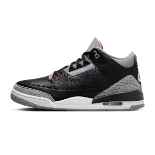 NIKE AIR JORDAN 3 III 'BLACK CEMENT' TRAINERS (BLACK/GREY)