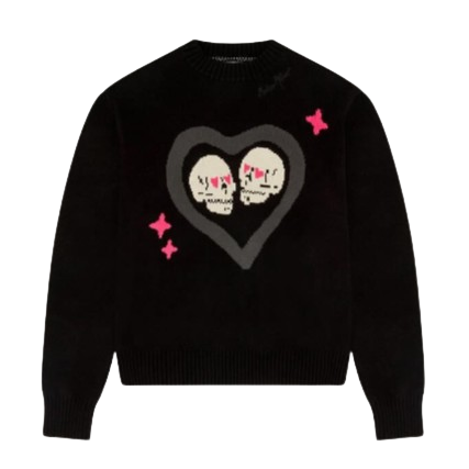 BROKEN PLANET MARKET 'HEARTS ARE MADE TO BE BROKEN' SWEATER (SOOT BLACK)