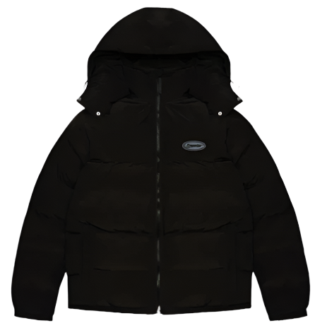 TRAPSTAR HYPERDRIVE DETACHABLE HOODED PUFFER TRIPLE BLACK