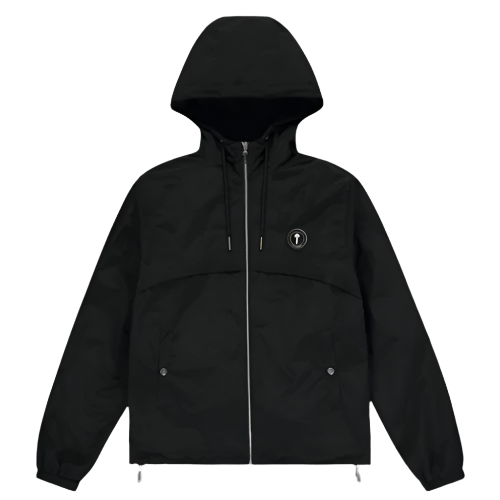 TRAPSTAR IRONGATE T BADGE WINDBREAKER (BLACK/WHITE)