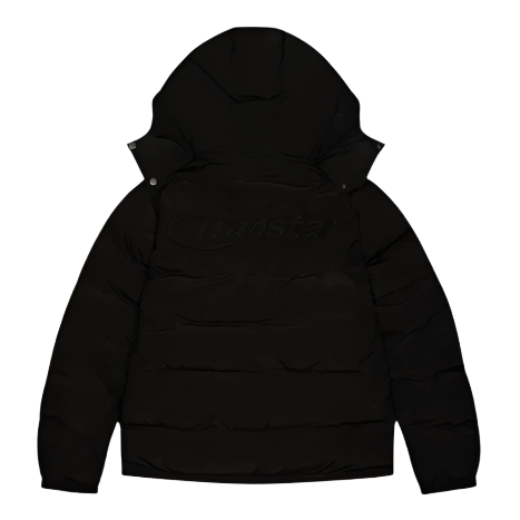 TRAPSTAR HYPERDRIVE DETACHABLE HOODED PUFFER TRIPLE BLACK