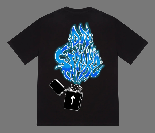 TRAPSTAR ON SMOKE 2.0 GRAPHIC TEE (BLACK)