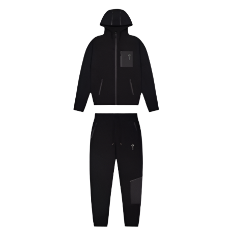 TRAPSTAR IRONGATE T TECH FLEECE TRACKSUIT (BLACK)