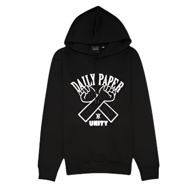 DAILY PAPER (TM) UNITY MILO GRAPHIC HOODIE (BLACK)