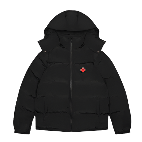 TRAPSTAR IRONGATE DETACHABLE HOODED PUFFER (BLACK INFRARED)