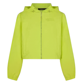 TRAPSTAR HYPERDRIVE WOMEN'S CROPPED WINDBREAKER (LIME)