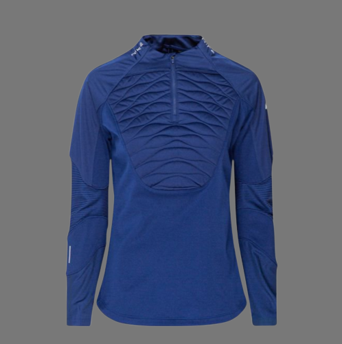 NIKE THERMA-FIT PADDED WINTER WARRIOR II 1/4 ZIP (NAVY/VOLT)