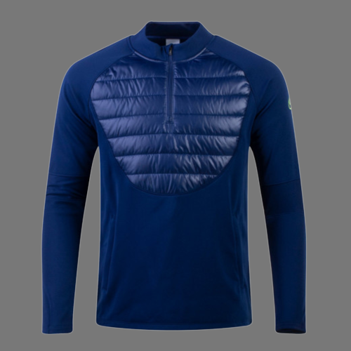 NIKE THERMA-FIT PADDED WINTER WARRIOR 1/4 ZIP (NAVY/VOLT)